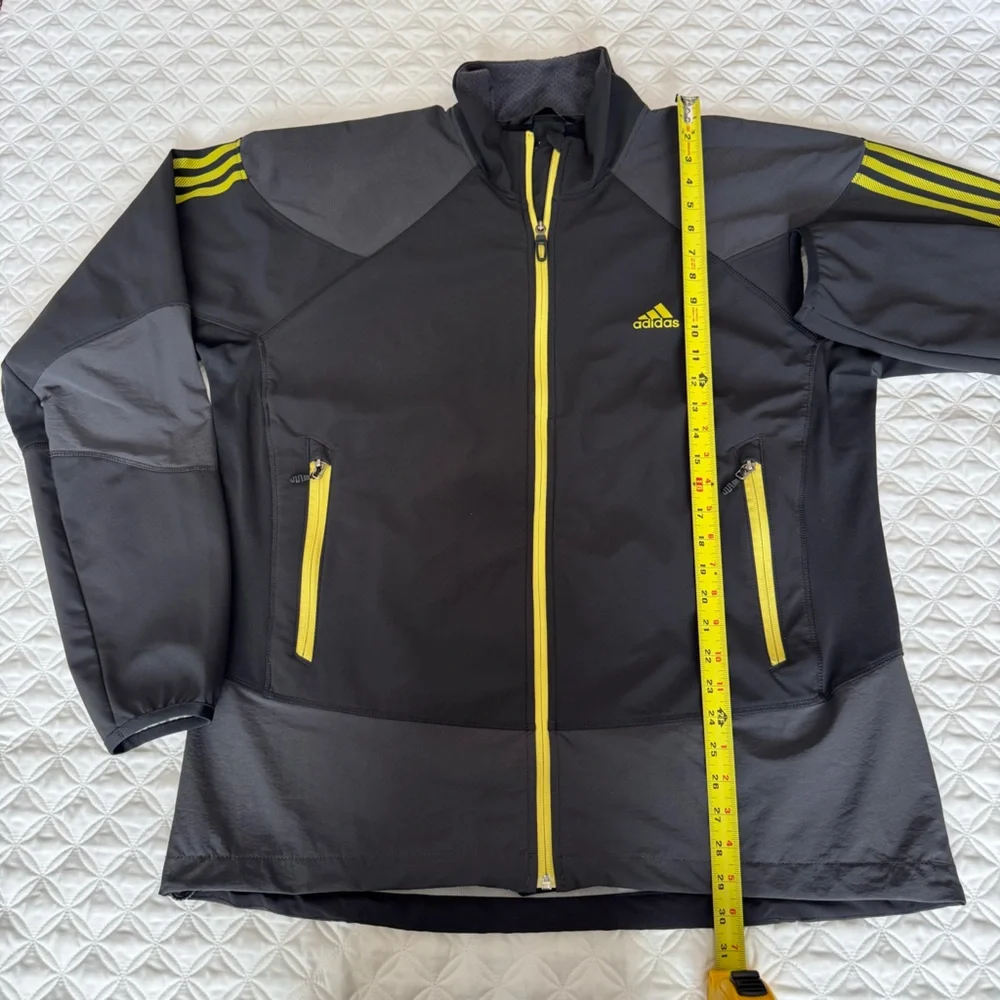 Adidas Men's Formotion Running Black Yellow Full Zip Jacket Size XXL - Picture 7 of 15